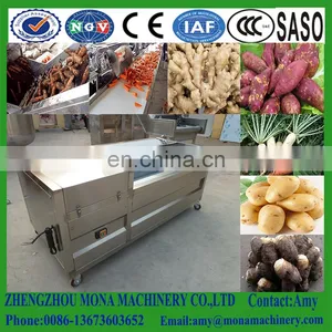 High Pressure Water Spray , Orange Washer Brush Rollers Fruit Washing Machine for Sale thumbnail-5