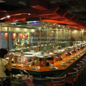 Stainless Steel Sushi Conveyor Belt System With Acrylic Table Board thumbnail-5