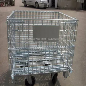 Heavy Duty Collapsible Steel Wire Mesh Pallet Container With Best Price thumbnail-4