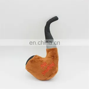 Cute Tobacco Pipe Shape Chew Stuffed Pet Toy Squeaky Pet Dog Toys Plush thumbnail-3