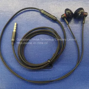 Factory Price OEM/ODM Wired Earphone Handsfree Mic Headphone In-ear Headset Water Proof Earbugs thumbnail-1