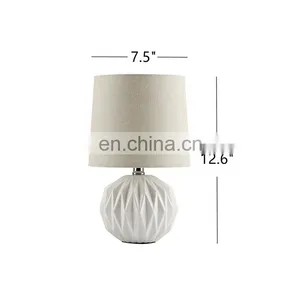 Nordic Office Restaurant Indoor Desk Lights Cheap Unique Modern Ball Shape Custom Matte White Table Lamps Ceramic thumbnail-2