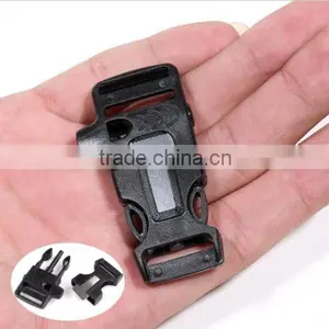 Side Release Whistle Buckle Flint Fire Starter Scaper for Bracelet Paracord thumbnail-1