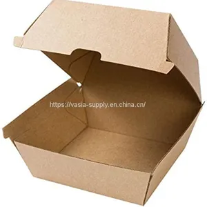 Clamshell Burger Food Box 10.8 x 10.8 x 7cm Kraft thumbnail-3
