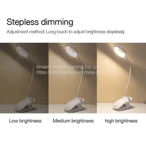 Touch Desk Lamp Dimming Table Lamp Clip Flexible Usb Charging Eye Protection Student Reading Lamp Phone Holder for Bedroom thumbnail-4