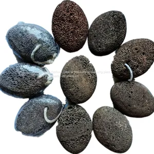 Wholesale Volcanic Stone Double-sided Grinding Foot Stone Grinding Foot Tool Rope Wrapped Oval Grinding Foot Stone thumbnail-1