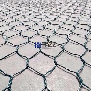 PVC Coated Galvanized Double Twisted Hexagonal Steel Wire Gabion Mesh thumbnail-1
