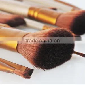 12pcsProfessional Makeup Brush Set With Natural Hair,make up Brush Set With PU Zipper Bag thumbnail-2