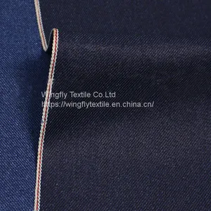 8.5oz Indigo x Indigo Salvage Mens Jeans Light Denim Fabric Mens Straight Leg Selvedge Jeans Denim Fabric Suppliers W187014 thumbnail-1