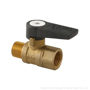 T Handle Reduce Bore Ball Valve 2 Pieces BSPP Thread for Water Nickel Plated Filling Valves thumbnail-2