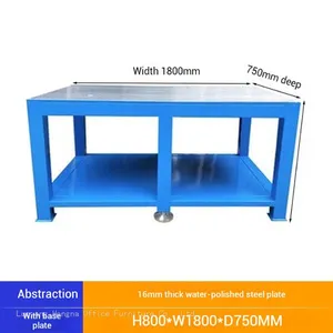 Industrial Metal Workshop Bench | Heavy Duty Garage Tool Table With Lockable Storage | Professional Mechanic Workstation - Model: HN-WB02 thumbnail-3