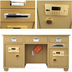 Steel Desk With Safe Compartment | Anti-Theft & Heavy Duty | Corporate Finance Office - OEM Manufacturer thumbnail-1