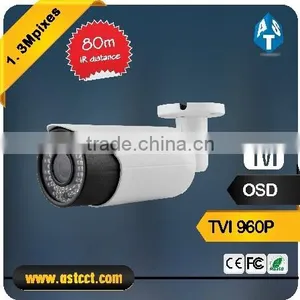 Full Metal IP66 960P HD TVI 960H CVBS Two Output Vari Focal Lens Bullet CCTV Camera 1.3MP CMOS Sensor IR Bullet CCTV Camera thumbnail-1