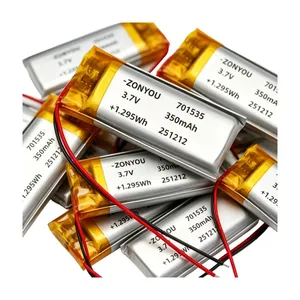 Factory Direct Sale 701535 Pouch Cell 350mAh 3.7V Lithium Polymer Battery 500 Cycles for Small Household Appliances Electronics thumbnail-2