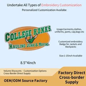 Embroidered Patches Eco-Friendly Twill Big Size Sew-On for Hats Jackets High Quality Small MOQ thumbnail-4
