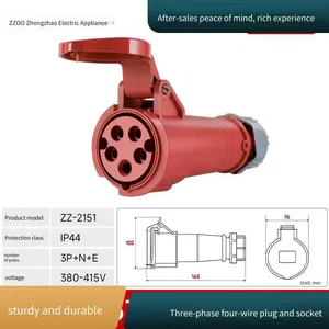 Industrial Plug Connectors, Waterproof and Explosion-proof Aviation Plugs, 3-pin, 4-pin, 5-hole, 16a/32a Mating Sockets thumbnail-1