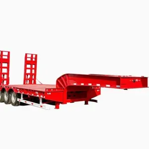 Construction Machinery Transport Low Bed Semi Trailer thumbnail-4