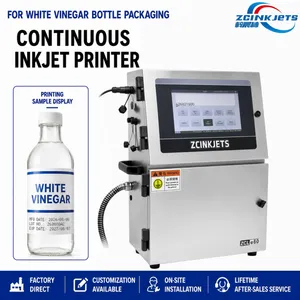 Industrial Continuous Inkjet Printer for Food Bottle Lot Number and Expiry Date Coding thumbnail-1