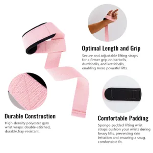Lifting Straps & Wrist Wraps,Weightlifting Waist Straps for Men & Women,Gym Workouts Lifting Straps for Deadlift,Cotton Weightlifting Straps thumbnail-5