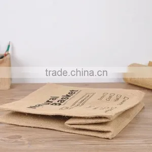 Jute Fabric Organizer Box Clothing Laundry Basket Toy Storage thumbnail-5