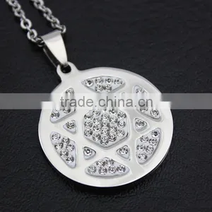 Full Rhinestone Titanium Steel Six-pointed Star Pendant Necklace Wholesale thumbnail-1