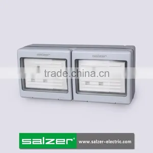 Salzer Double Switch Socket IP56 Weatherproof thumbnail-1