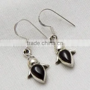 Little Garnet 925 Sterling Silver Earring, Silver Jewelry, Indian Silver Jewelry thumbnail-1