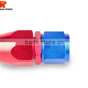 Aluminum Oil Cooler Fitting Straight Swivel Hose Ends Adapter Blue and Red 40-001-08 thumbnail-2