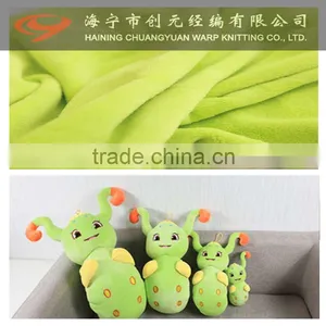 Fabric for Kid Toy /Super Soft High Quality Stock Fabric 100 Polyester Fleece Fabric Plain Green Fleece Velvet Quality Choice thumbnail-6