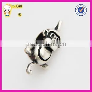 Animal Charm Sterling Silver 925 Lovely Monkey Beads Fit European Bracelet thumbnail-2