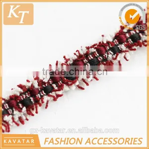 Fashion Garment Accessories Supplier Blending Color Cotton Ribbon thumbnail-4