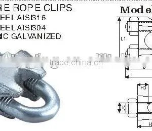 Galvanize Carabiner Wholesale Stainless Steel Aisi 316 304 DIN 741 Wire Rope Clips Hardware Manufacture thumbnail-2