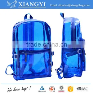 Factory Price Candy Color Pvc Plastic Student Backpack Wholesale Transparent Backpack thumbnail-1