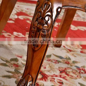 Dining Room Durable Rubber Wood Dining Chair Side Chair With Cushion thumbnail-4