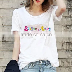 Season of Love Wholesale Cheap Custom Logo/design for Women t Shirt Made in China thumbnail-4