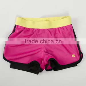 Trade Assurance 2016 OEM China Manufacture Custom Micro Fiber Woman Girls Sport Shorts thumbnail-1