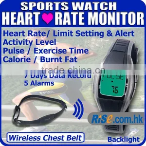 Wireless Watch Chest Strap Fitness Pluse Belt Sport Calorie 240bpm Heart Rate Monitor thumbnail-1