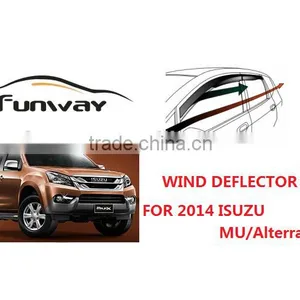 2-TONES Wind Deflectors Door Window Visors Car Rain Visor Accesories FOR 2014 ISUZU MU-X ALTERRA thumbnail-3