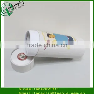 White Color T-shirt Paper Tube Custom Printed Round Gift Boxes for Clothing thumbnail-1