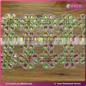 3mm Metal Aluminum Base Diamante Mesh Roll Hotfix Rhinestone Sheet Wholesale thumbnail-2