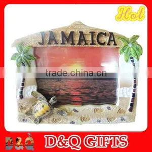 Resin Souvenir Turtle Photo Frame With "Jamaica" thumbnail-1