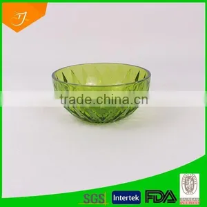 Custom Logo Promotional Giveaway Present Glassware Bowl,Diamond Transparent Round Salad Bowl thumbnail-1
