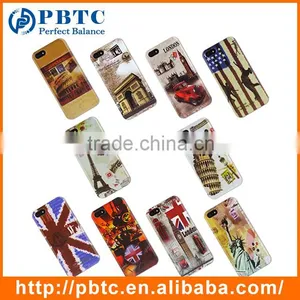 Set Screen Protector And Case For Iphone 5 , Hard Plastic Retro Style Cell Phone Sets thumbnail-1