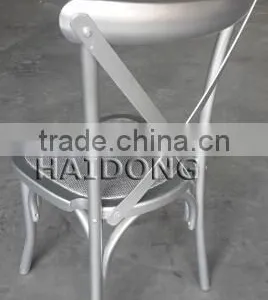 Wedding Furniture Stackable Wood Cross Back Chair thumbnail-4