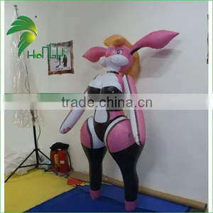 Soft PVC0.4 Lovely Inflatable Rabbit / Bunny Girl / Inflatable Bunny thumbnail-2
