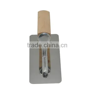 Stainless Steel Plastering Trowel With Natural Wooden Handle Venetian Trowel thumbnail-5