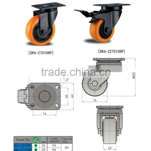Medium Heavy Duty Polyurethane Threaded Stem Swivel Caster thumbnail-2