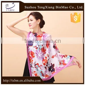 100% Silk Twill Fabric Digital Print Silk Scarf Silk Scarves / Kerchief /headband/hijab thumbnail-1