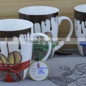 14OZ Coffee Shop Design Fully Decal Printed, Shiny Surface New Bone China Mug, KL5001-1065 thumbnail-4