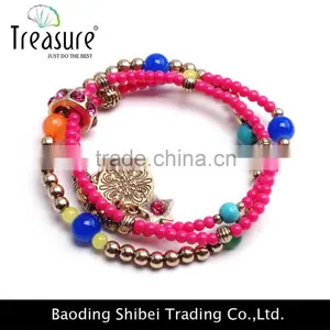 Chinese Style Rhinestone Multicolor Beads Bracelet Bangle Jewelry for Girls in 2016 thumbnail-3